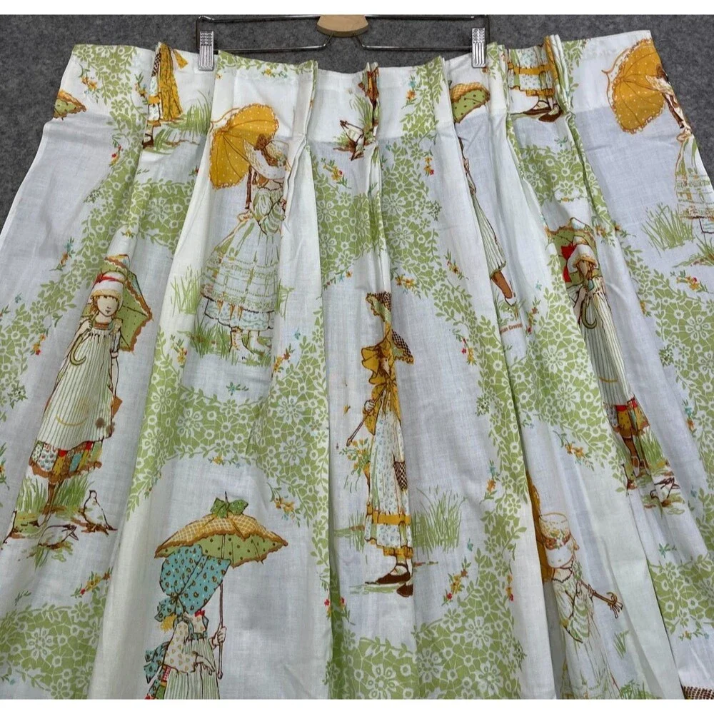 Vintage Holly Hobbie Curtain Panel American Greetings 1970s 70s Rare 29x31.5